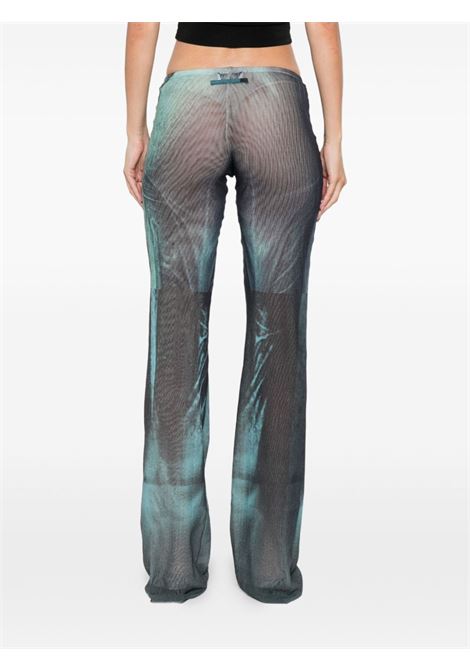 pantaloni mesh printed médaillon donna indigo JEAN PAUL GAULTIER | 25/03-W-TR019-M004P5557